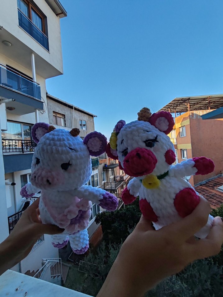 Pastel Renkli Beyaz Peluş Oyuncak - Görsel 3