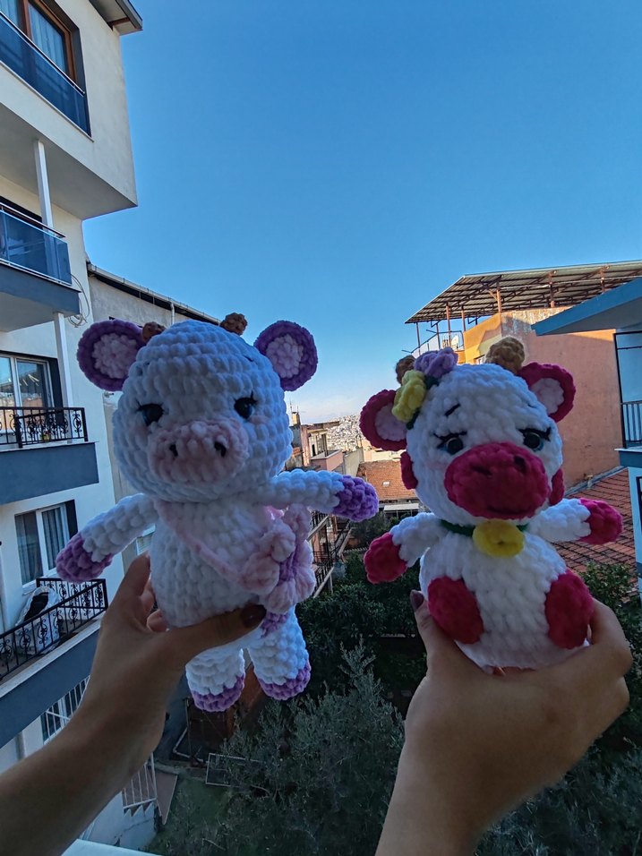 Pastel Renkli Beyaz Peluş Oyuncak - Görsel 2