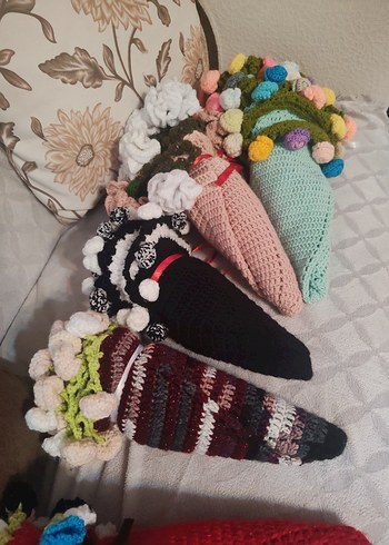 Renkli Bohem Örgü Halı - Görsel 12