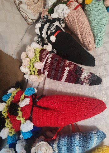 Renkli Bohem Örgü Halı - Görsel 17