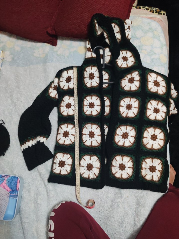 Renkli Bohem Örgü Halı - Görsel 4