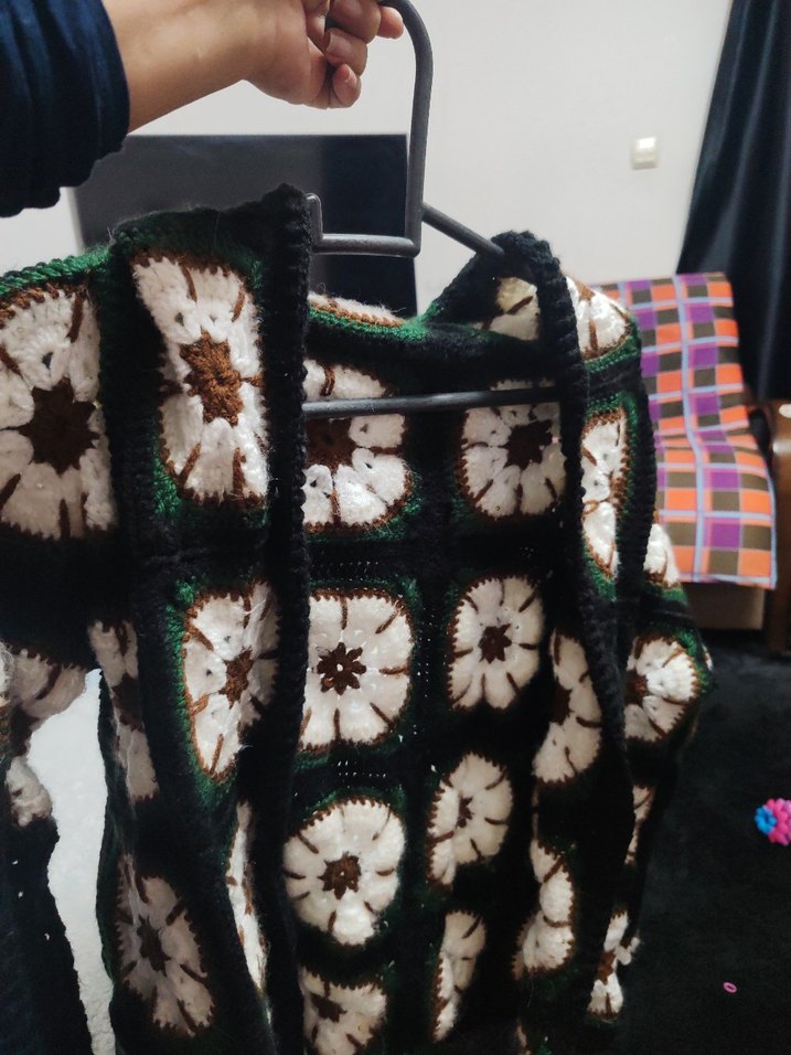 Renkli Bohem Örgü Halı - Görsel 5