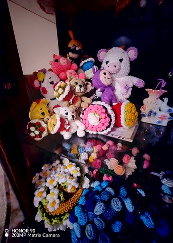 Renkli El Yapımı Amigurumi Peluş Oyuncaklar - Görsel 20