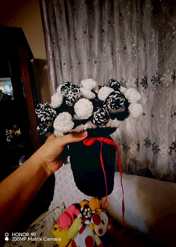 Renkli Mor Amigurumi Oyuncak Kuzu - Görsel 10