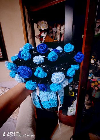 Renkli Mor Amigurumi Oyuncak Kuzu - Görsel 11