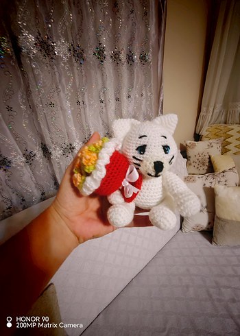 Mor Renkli El Örgüsü Peluş Oyuncak - Görsel 4