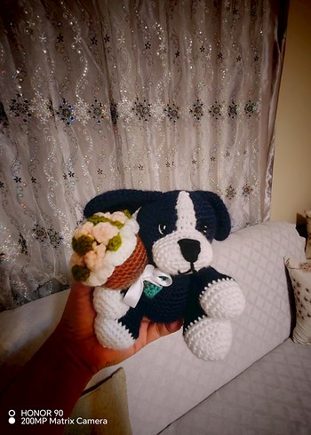 Mor Renkli El Örgüsü Peluş Oyuncak - Görsel 9