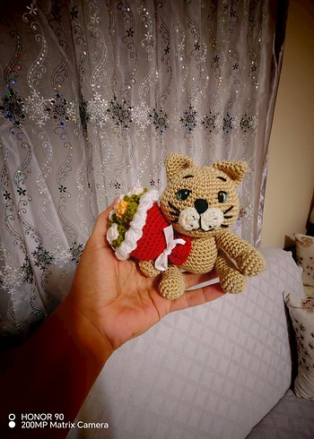 Mor Renkli El Örgüsü Peluş Oyuncak - Görsel 3