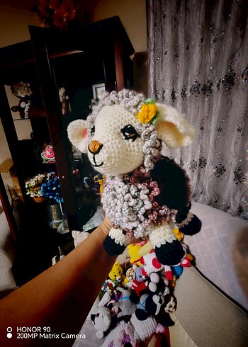 Mor Renkli El Örgüsü Peluş Oyuncak - Görsel 17