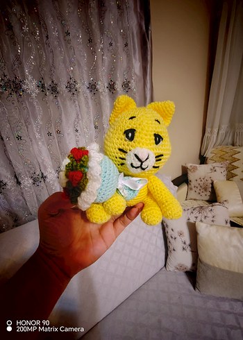 Mor Renkli El Örgüsü Peluş Oyuncak - Görsel 5