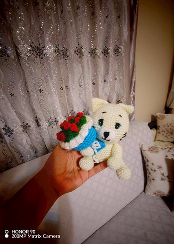 Mor Renkli El Örgüsü Peluş Oyuncak - Görsel 8