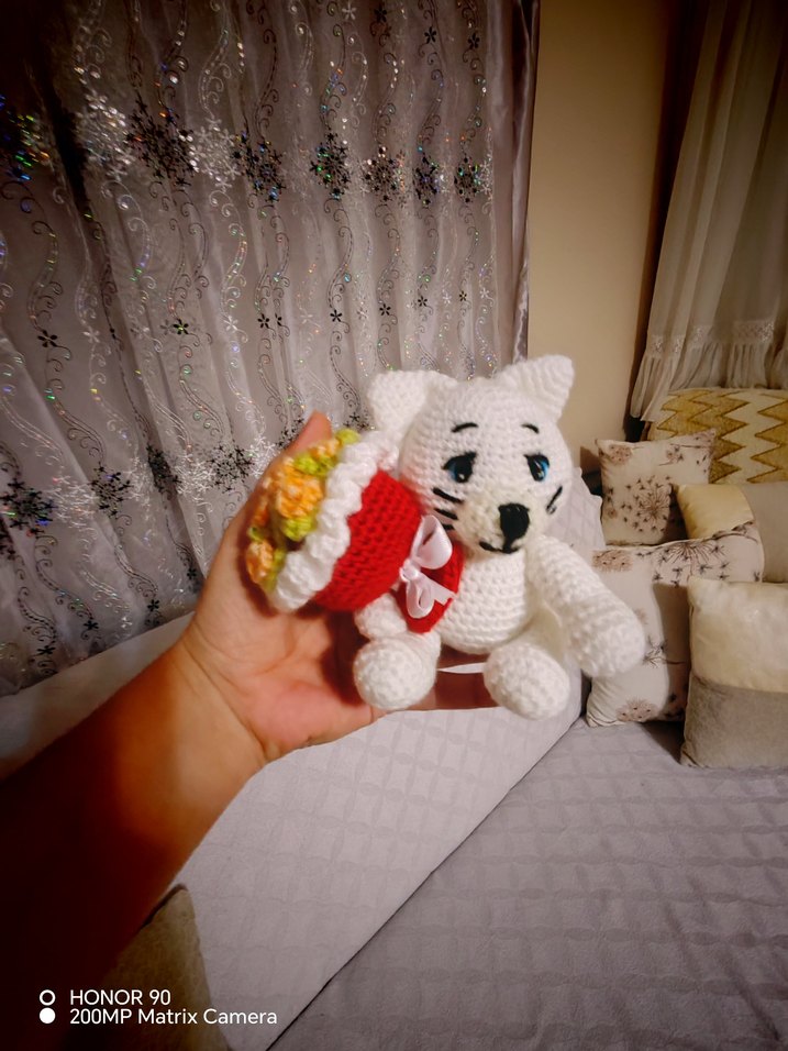 Mor Renkli El Örgüsü Peluş Oyuncak - Görsel 4