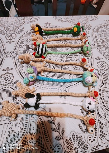 Renkli Örgü Diş Kaşıyıcı ve Çıngırak Seti - Görsel 14