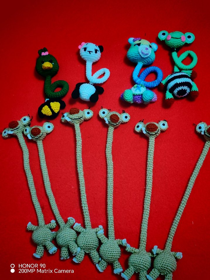 Renkli Örgü Diş Kaşıyıcı ve Çıngırak Seti - Görsel 5