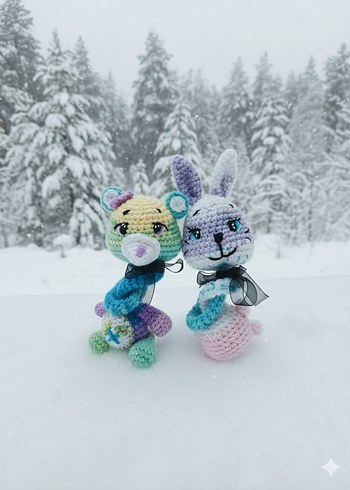 Renkli Örgü Peluş Oyuncaklar - Görsel 6