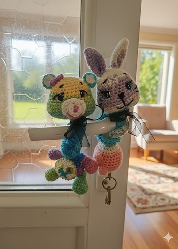 Renkli Örgü Peluş Oyuncaklar - Görsel 4