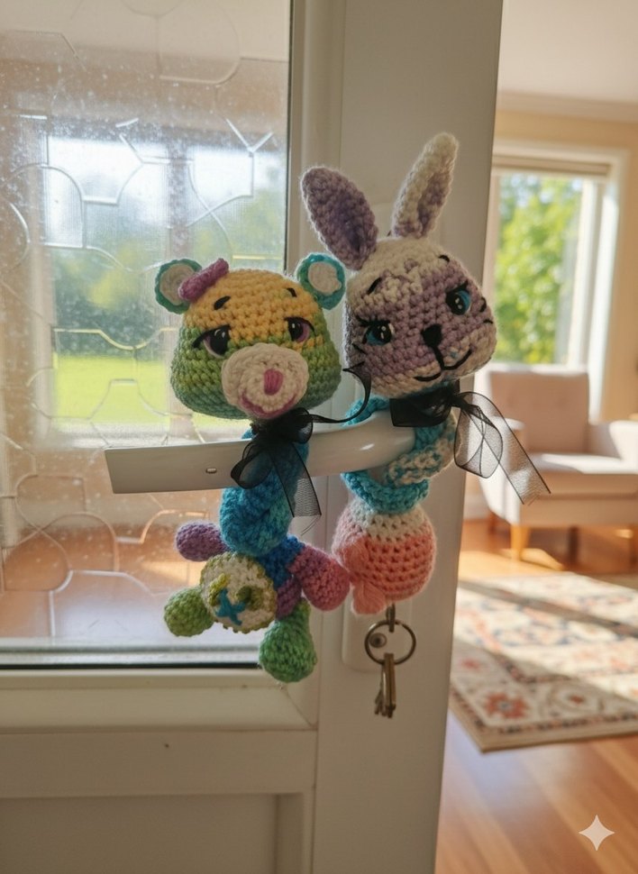 Renkli Örgü Peluş Oyuncaklar - Görsel 4