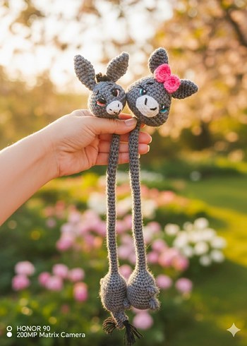 Gri El Örgüsü Sevimli Peluş Oyuncak - Görsel 14