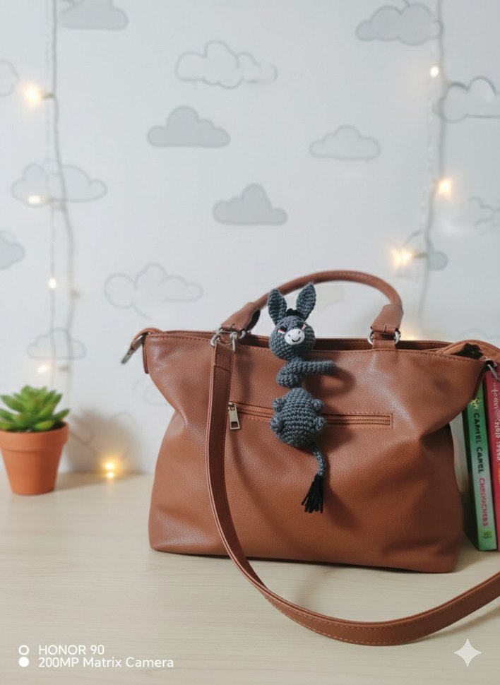 Gri El Örgüsü Sevimli Peluş Oyuncak - Görsel 5