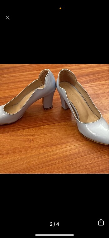 Mavi topuklu ayakkabı - Görsel 2