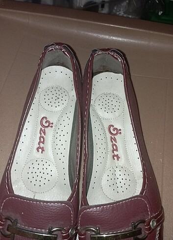 40 Beden bordo Renk Kadın babet ayakkabı