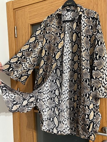 m Beden Leopar tunik elbise