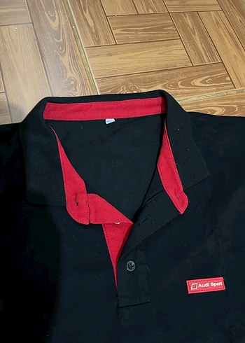 Erkek Siyah Kısa Kollu Polo Tişört audi sıfır - Görsel 2