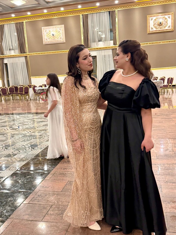 Siyah Uzun Straplez Gotik Abiye Elbise - Görsel 4