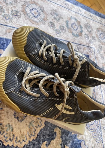 Diğer Vintage Çizgili Kot Spor Ayakkabı Topuklu