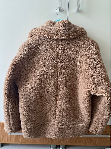 xs Beden Mavi Oversize Peluş Mont