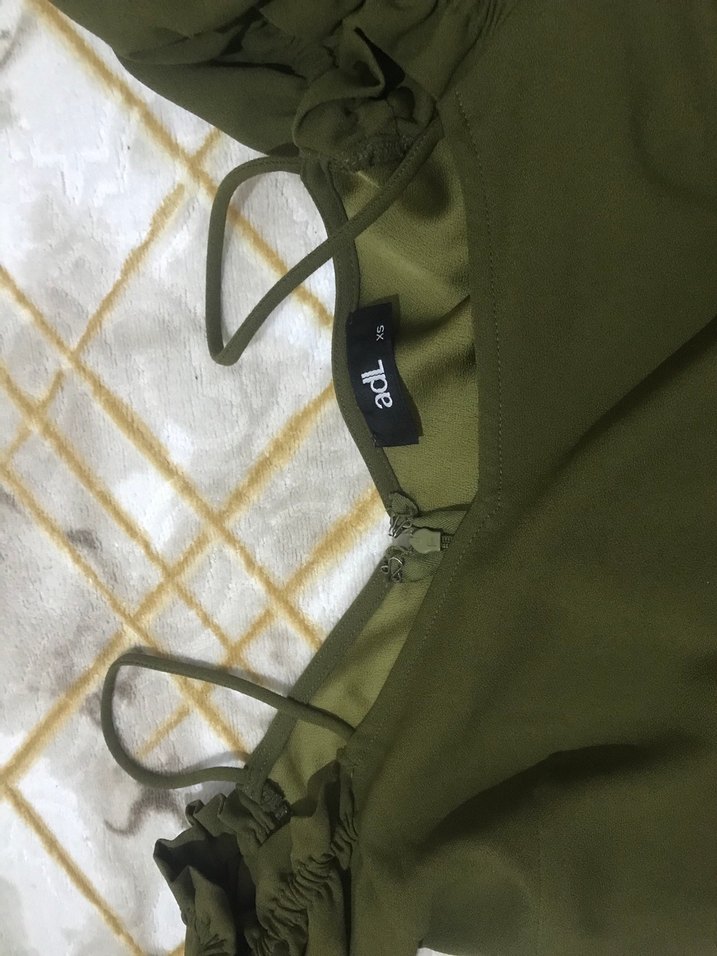 Drapeli Uzun Kollu Kadın Elbise - Görsel 2