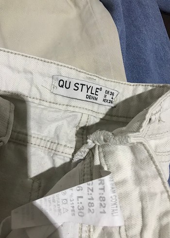 Kadın Beyaz Keten Midi Kumaş Pantolon - Görsel 3