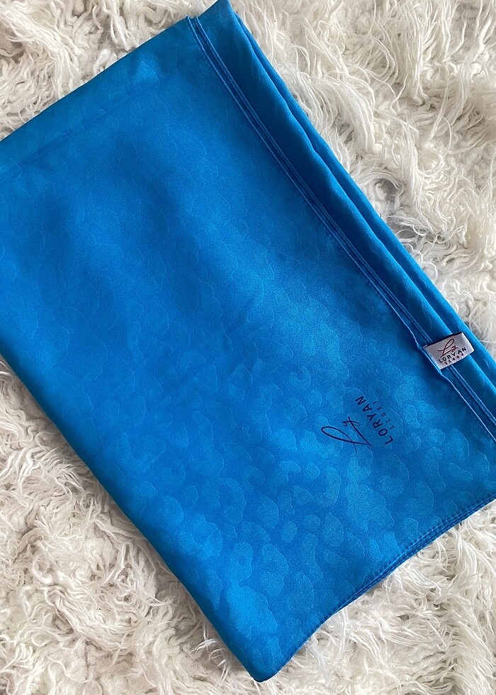 Loryan canlı mavi şal - Görsel 2