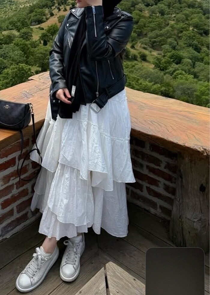 Katlı Manuka etek sadece 2 kez giyildi yepyeni - Görsel 4