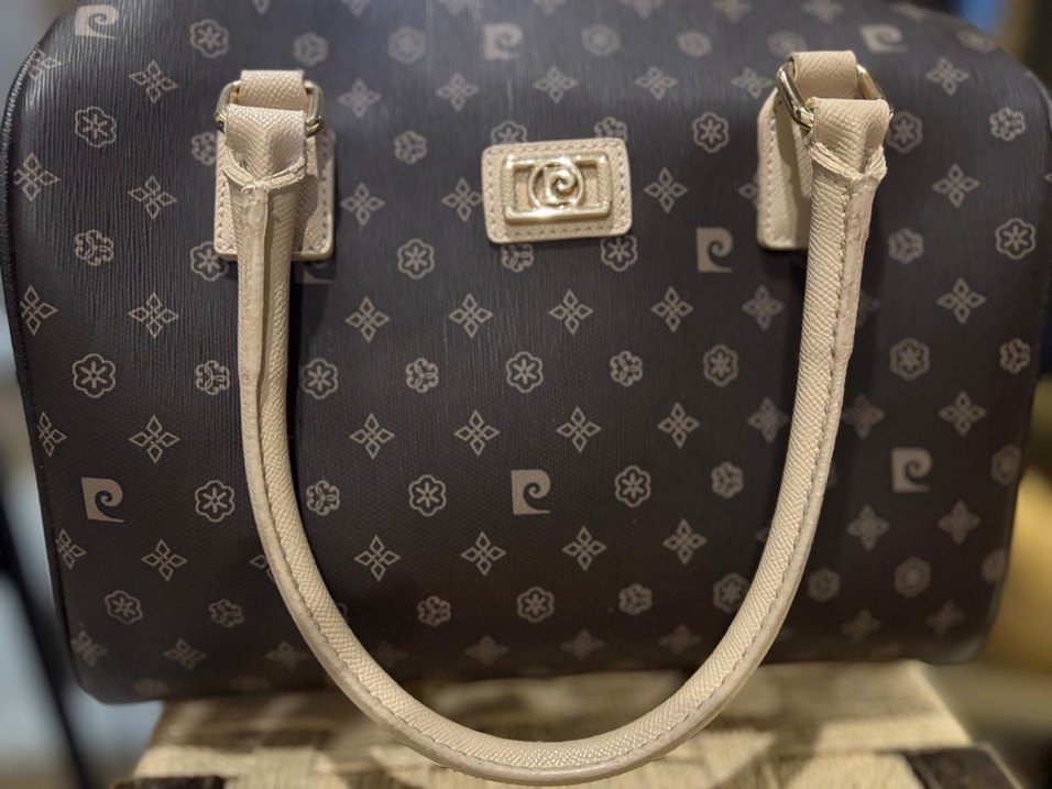 Bej kahve pierre cardin  Desenli Deri Kadın Çanta - Görsel 4