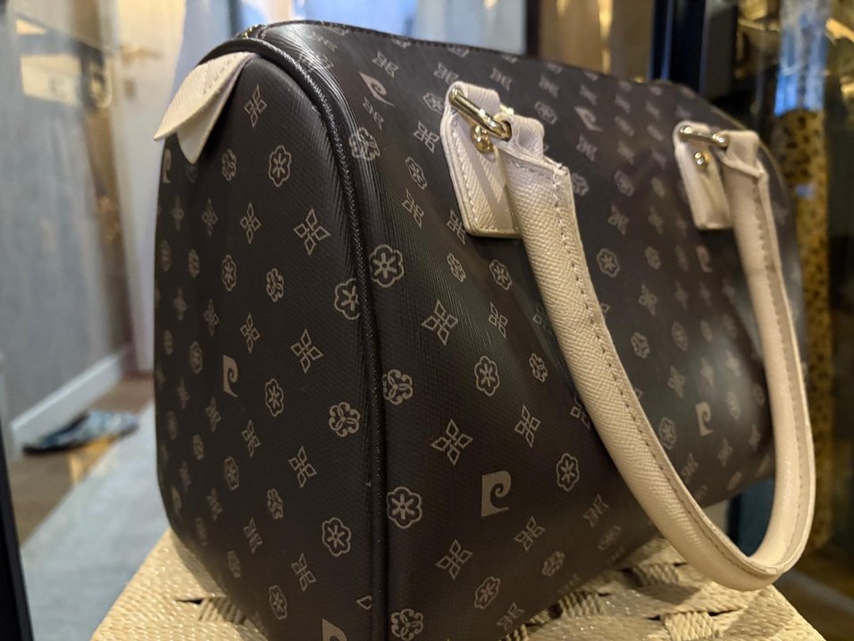 Bej kahve pierre cardin  Desenli Deri Kadın Çanta - Görsel 2