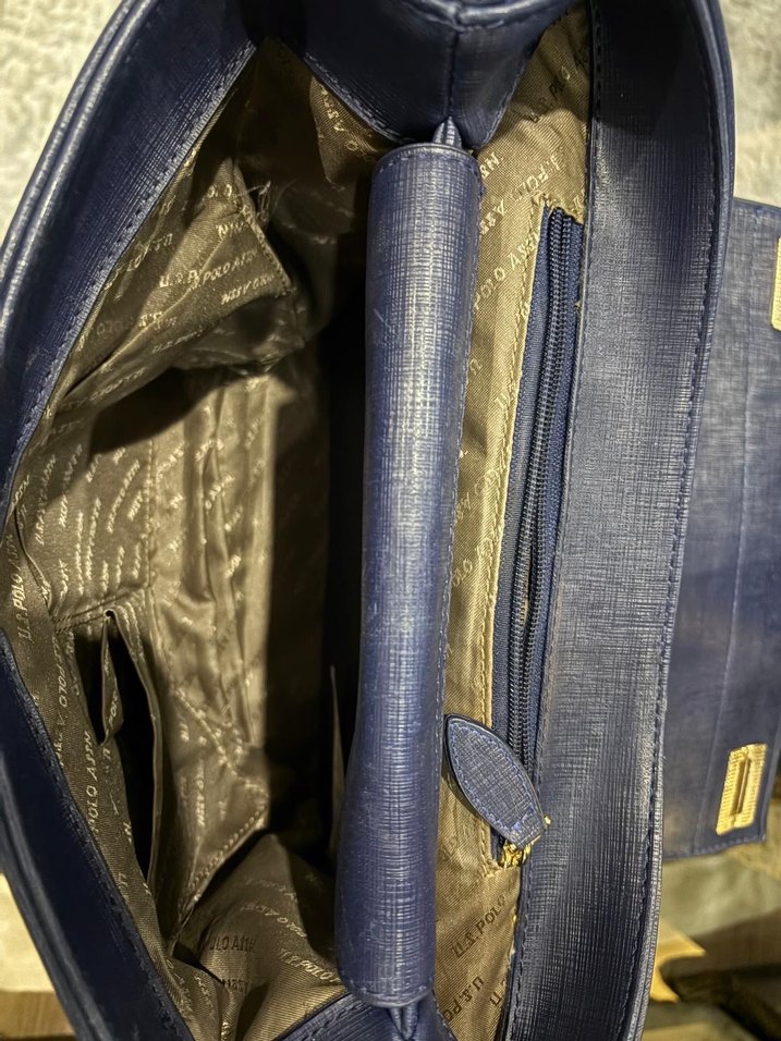 Mavi Deri Kadın Çanta - U.S. Polo Assn. - Görsel 5