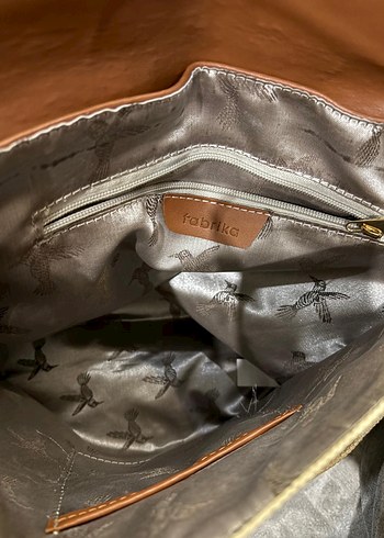 Kahverengi Deri Tokalı Kadın Sırt Çantası fabrika marka - Görsel 5