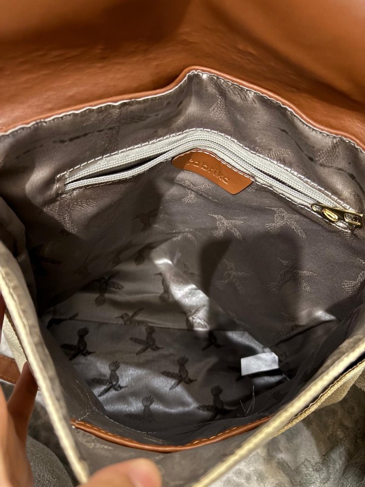 Kahverengi Deri Tokalı Kadın Sırt Çantası fabrika marka - Görsel 4