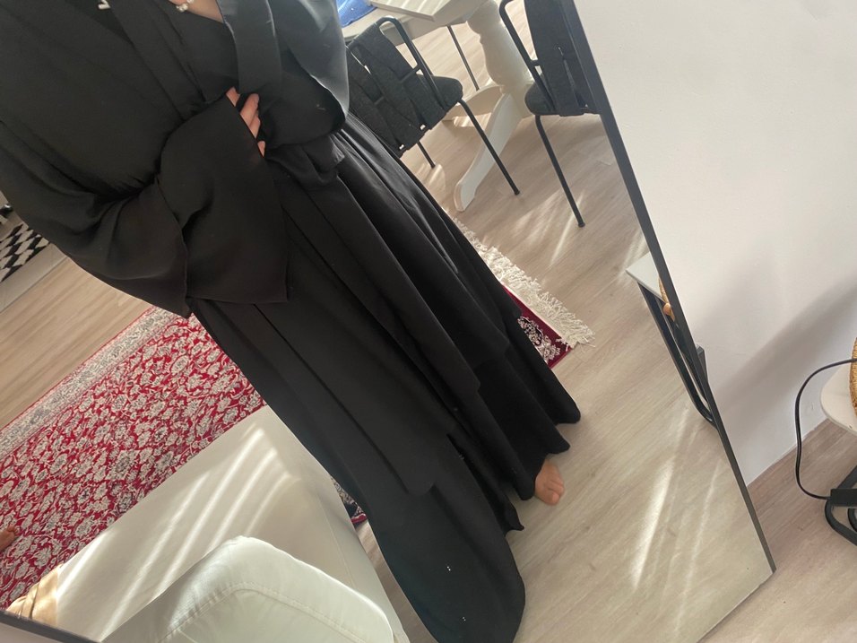 Kadın Kahverengi Uzun Salaş ferace abaya - Görsel 2