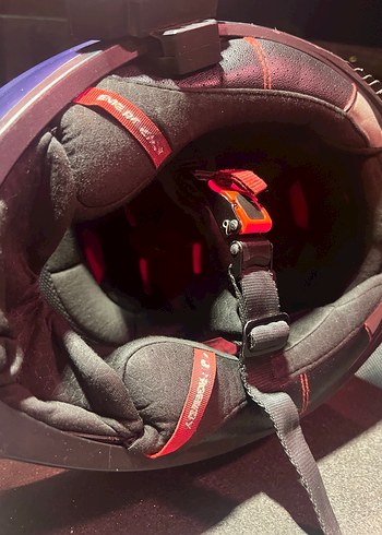 Renkli Baskılı Mavi Cam Kask - Görsel 3