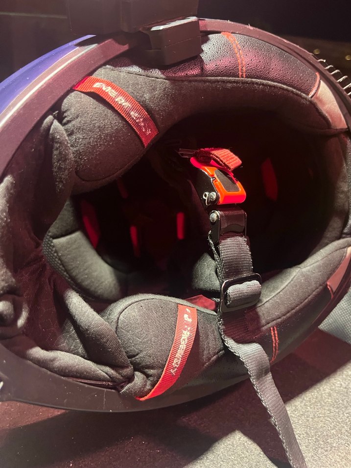 Renkli Baskılı Mavi Cam Kask - Görsel 3