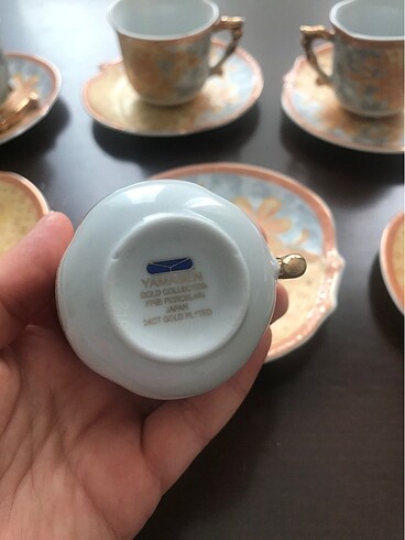 Beden çeşitli Renk 24 CT Gold Plated Fine Porcelain Fincan