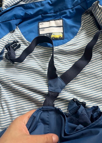 Mavi Yağmurluk ve tulum - Görsel 8