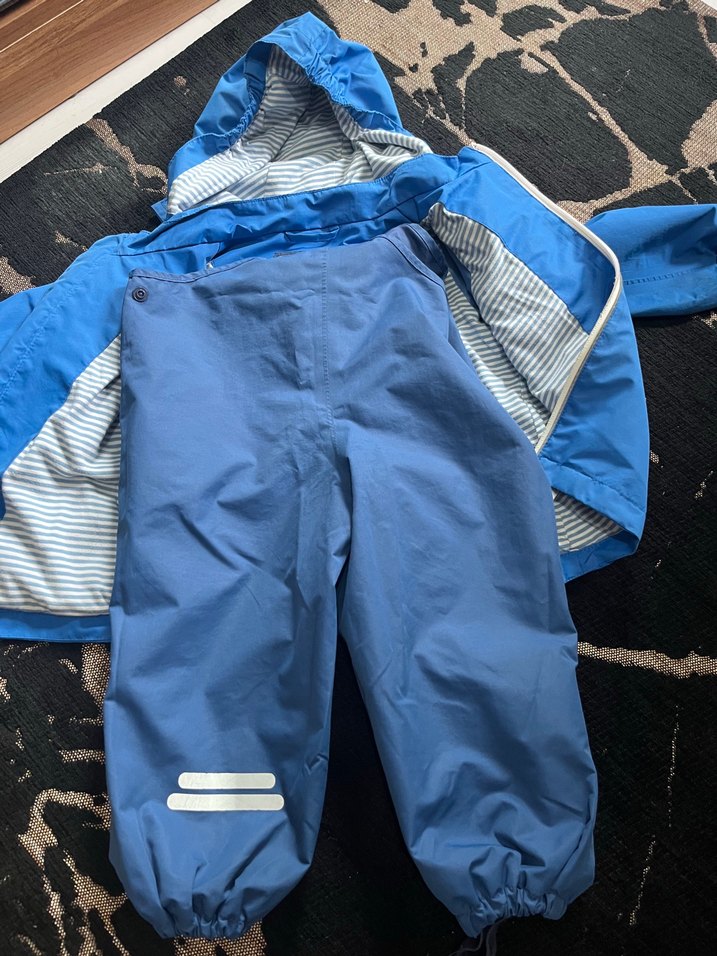 Mavi Yağmurluk ve tulum - Görsel 5