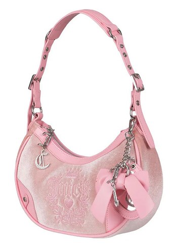Pembe Nakışlı Süet Kadın Omuz Çantası