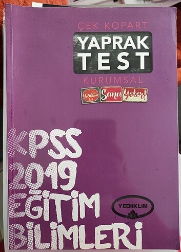 Yediiklim çek kopart eğitim bilimleri soru bankası