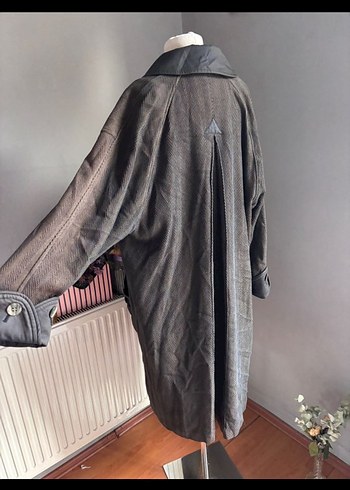 Uzun oversize vintage Kaban - Görsel 3