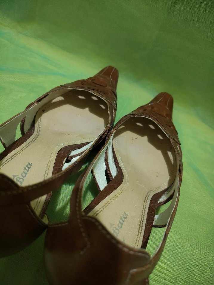 Kahverengi Deri vintage Klasik Ayakkabı - Görsel 2