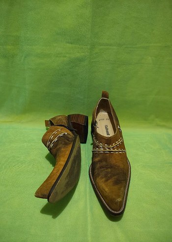 Kahverengi  bohem Vintage ayakkabı - Görsel 4